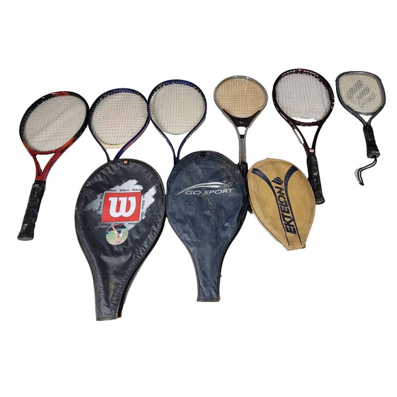 Vintage Tennis Raquet Lot Wilson & More Sports Excercise Resell Raquets Sport - Picture 1 of 9